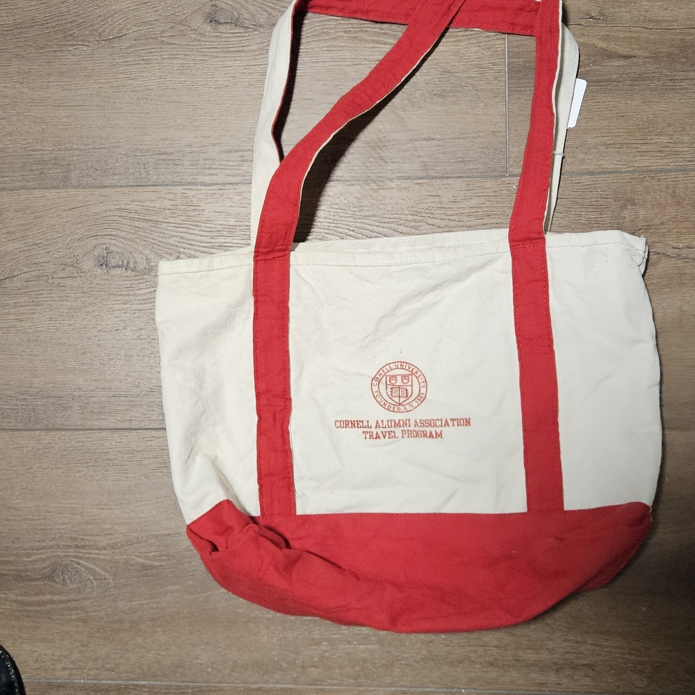 Cornell Univetsity Red and Cream Tote Bag